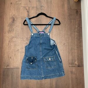 Edikted Blue Denim Overall Dress